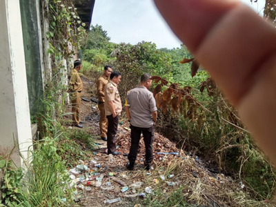 Wabup Halim dan Kapolres Tinjau Kebakaran Gudang Arsip Pemkab Kuansing